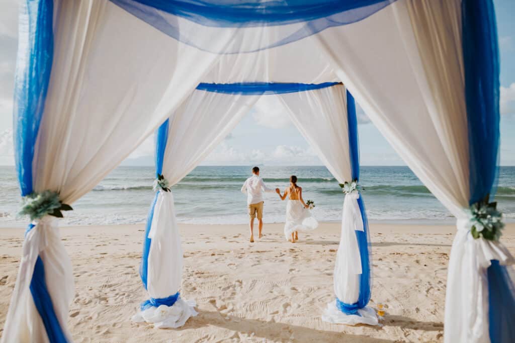 beach wedding in tropics