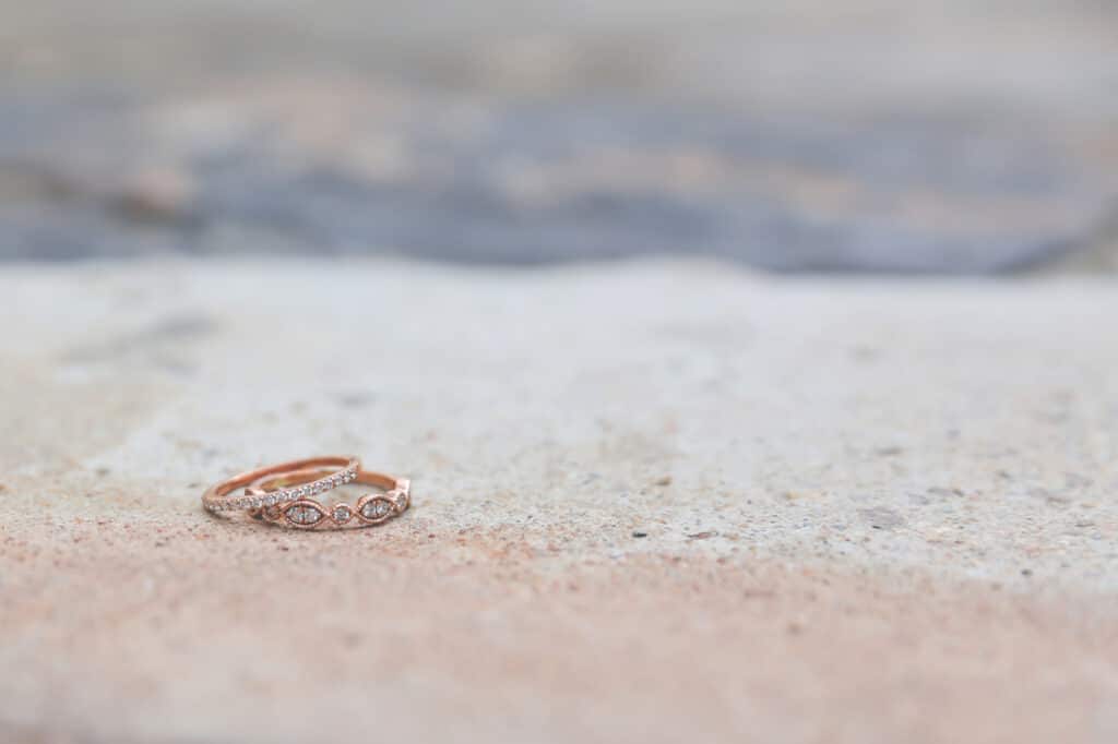 Close up of wedding ring