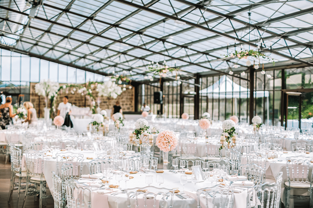 Wedding venue light and airy pastel colors